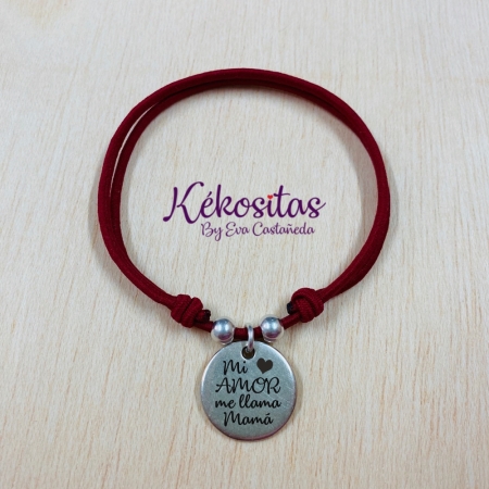 Pulsera Me llama Mamá elástica