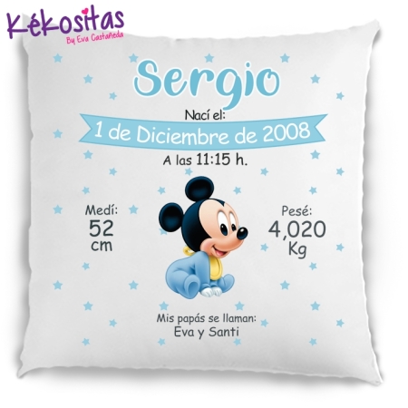 Cojín Natalicio Mickey