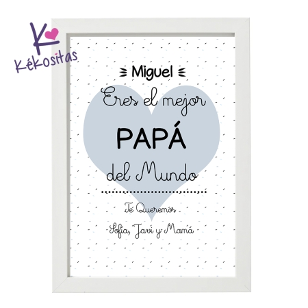 Cuadro Lámina Mejor Papá